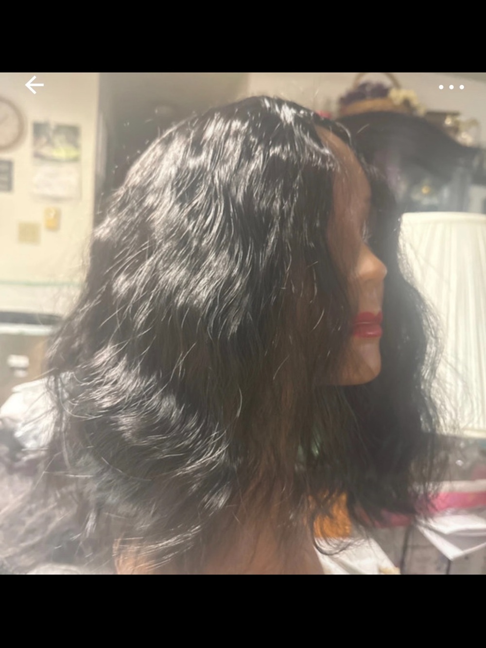 Natural Black Wavy Women’s Lace Front Wig - Soft Shoulder-Length